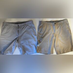 Under Armour Men's Gray & Tan Flat Front Golf Shorts Size 38 10” 2 for $10!